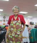 Lorraine in her fancy apron