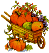 Wheelbarrow of fall produce