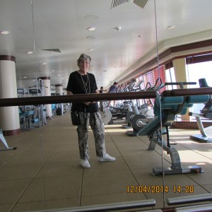 Lorraine in gym