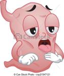 Cartoon stomach pain