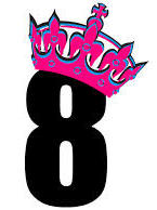 Eight with pink crown