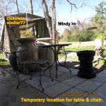 Temporary location of table