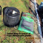 Drilled holes in Honeysuckle planter