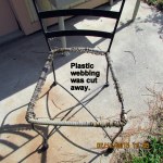 Webbing was cut away