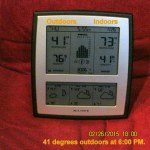 Time and temperature at 6