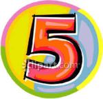 Number Five multicolor