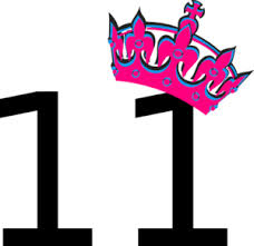 Number with crown, broad numbers