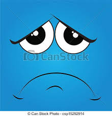 Smiley face blue in the face