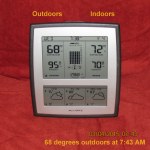 Time and temperature at eight