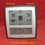 Time and temperature at nine