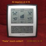 Temperature outdoors at four