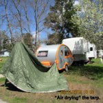 Air drying the tarp