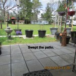 Swept patio