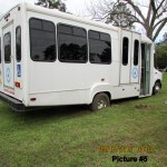 Bus stuck up to the axle