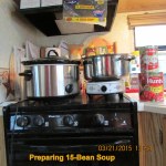 Preparing 15-bean soup
