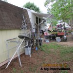 North side of storage building