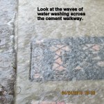 Water across the mat