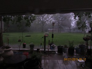 Rain and lightening