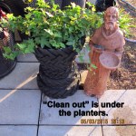 Planter covers the clean out