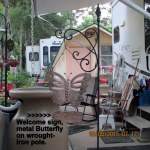 Butterfly welcome sign