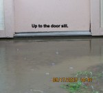 Water to the door sill