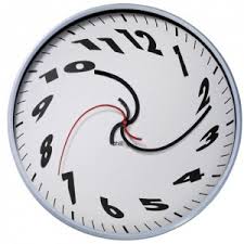 Clock with swirling numbers