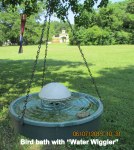 Bird bath and water wiggler