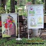 Picked up fallen garden flags