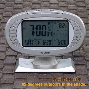 Temperature at seven