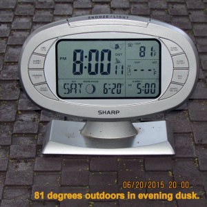 Temperature at eight