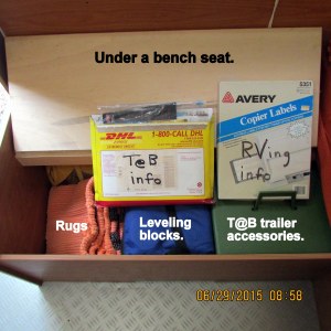 Under bench seat T@B and trailer info
