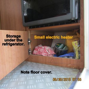 Storage under refrigerator