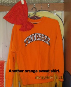 Orange sweat shirt