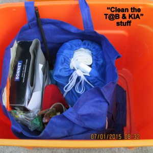 Clean the trailer and car stuff