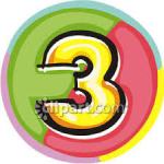 Number Three multicolor