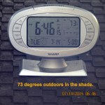 Outdoor temperature at six-forty