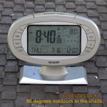 Outdoor temp at eight-forty