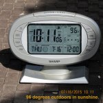 Outdoor temp at ten-eleven