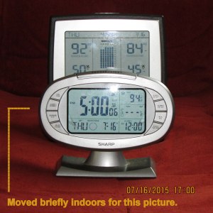 Time and temperature at five