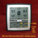 Temperature at five-forty