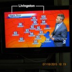 Actual temperature at six-sixteen