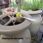 Cleaning rain barrel