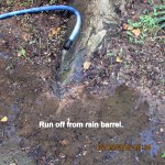 Run off from rain barrel
