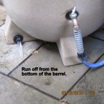 Run off from bottom of the barrel