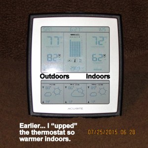 Temperature about six-thirty