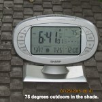 Temperature at six-forty