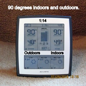 Temperature at one-fourteen