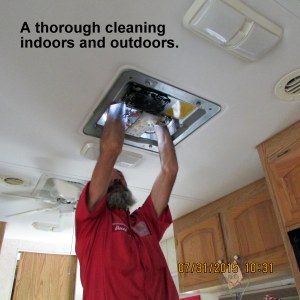 David cleaning inside