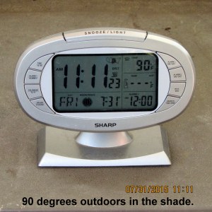 Temperature at eleven-eleven