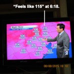 Feels like temperature at six-eighteen